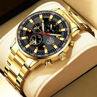 luxury mens fashion sports watches for men business stainless steel quartz watch man casual luminous clock relogio masculino