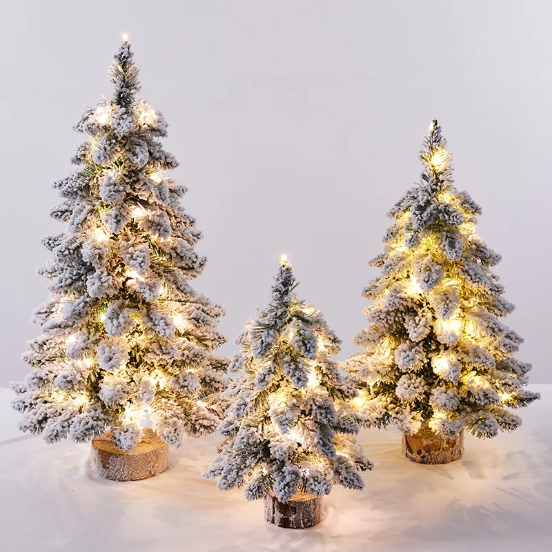 

Artificial Christmas Tree Nordic Flocking New Year Decoration Door Wall Ornaments Souvenirs Scenes Desktop Decor Table Ornaments