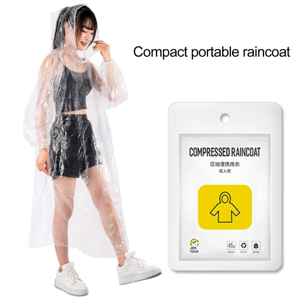 

Disposable Slicker Practical Elastic Cuff Plastic Vacuum Packaging Compression Raincoat for Outdoor Activities