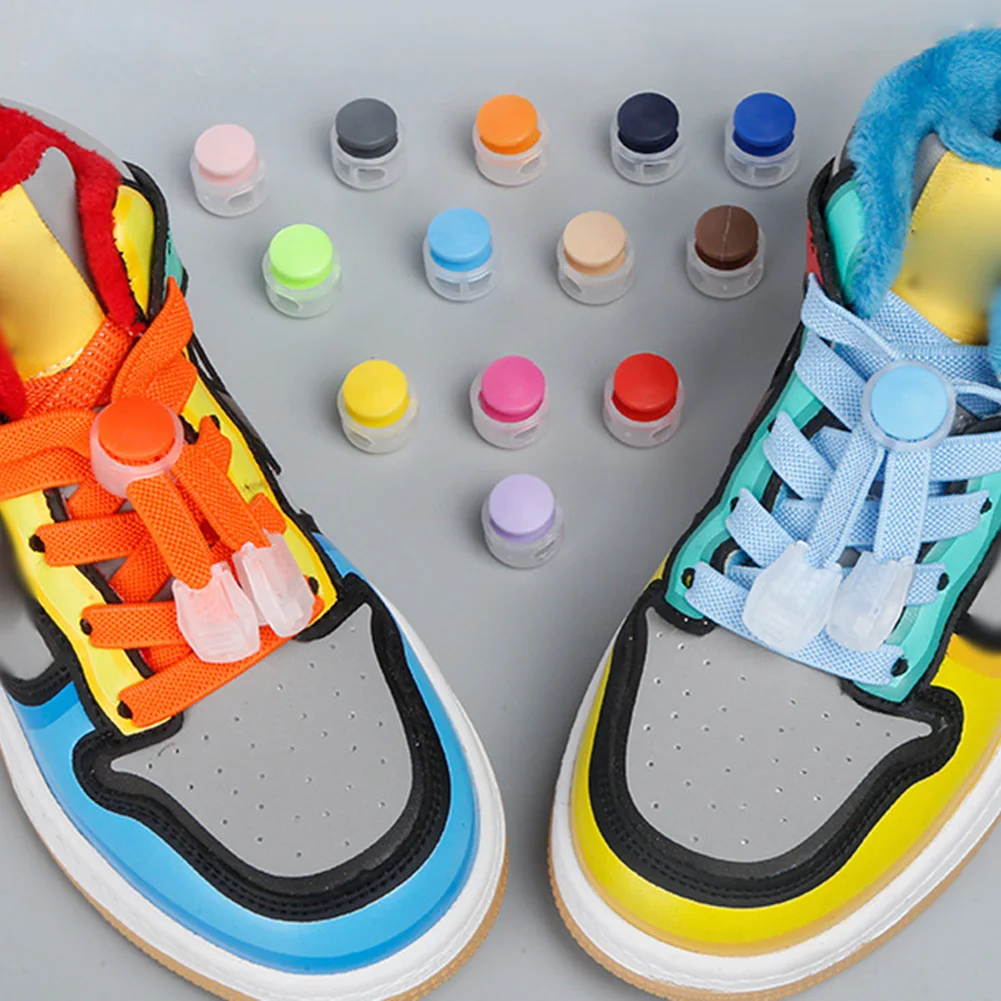 No Tie Shoe Laces Press Lock Shoelaces Without Ties Elastic Laces Sneaker Kids Adult Length 100cm Flat Shoelace For Shoes