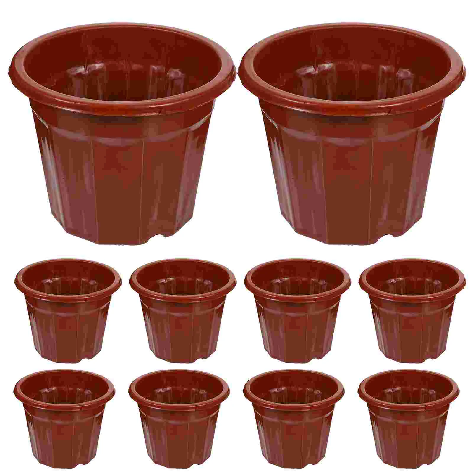 

Pots Pot Flower Nursery Garden Planter Succulent Container Outdoor Starting Drainage Bonsai Round Decorative Balcony Patio