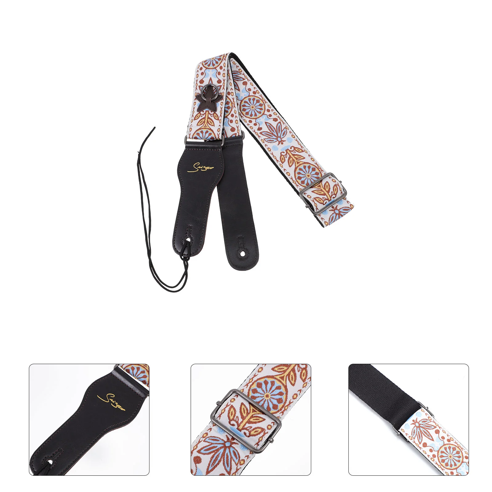 

1Pc Universal Ethnic Exquisite Belt Shoulder Strap for Electric Guitar Guitar