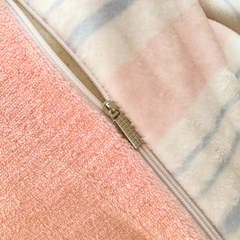 Фланелевой пододеяльник Funda Nordica двухцветный теплый в полоску толстый для