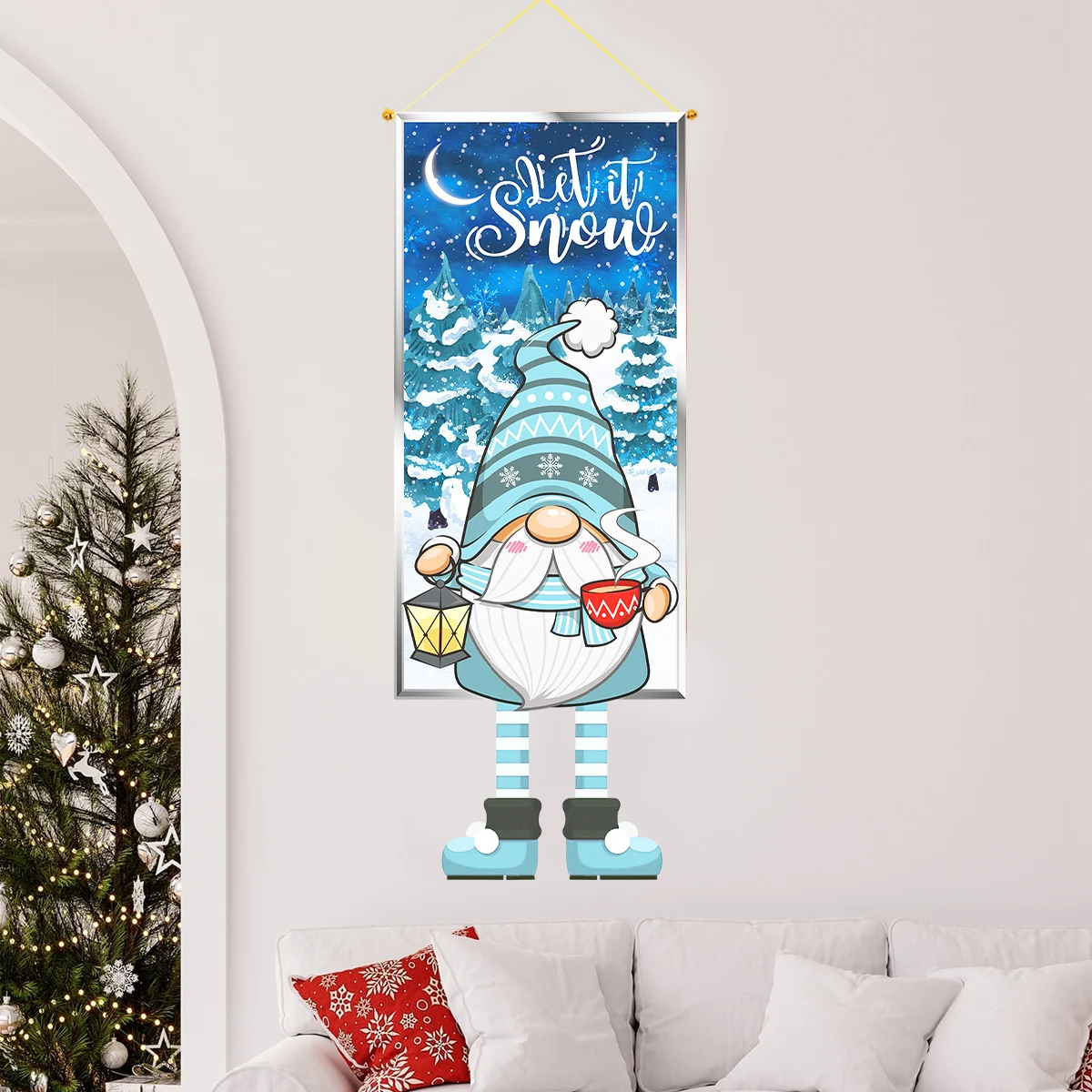 Рождественская безликая кукла подвесной флаг Navidad Natal Noel кулон веселые