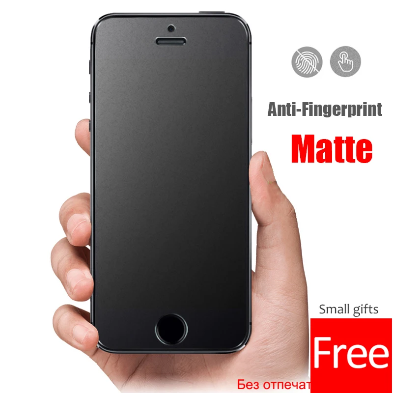 

Закаленное стекло без отпечатков пальцев для iphone 12, Защита экрана для iPhone 13, 11, 7, 8 plus, X, XR, зеркальное матовое стекло, олеофобное покрытие