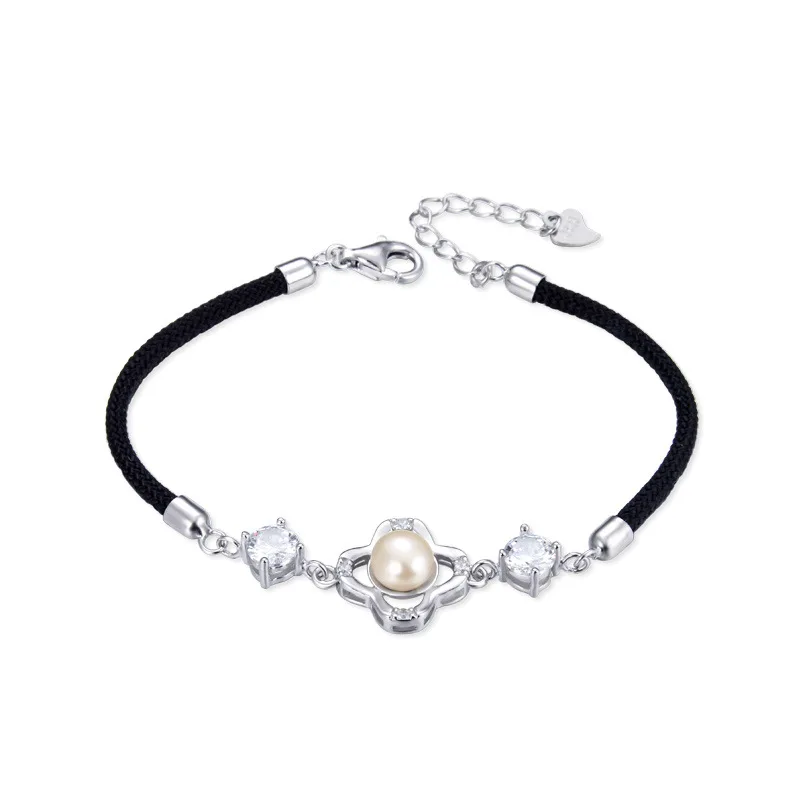 

Простой и оригинальный браслет из серебра пробы, Женский персонализированный браслет из циркония D2