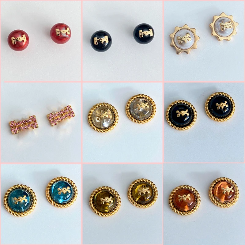 

European and American Trend ToRy Jewelry Fashion Stud Earrings Women's Party Jewelry Gifts