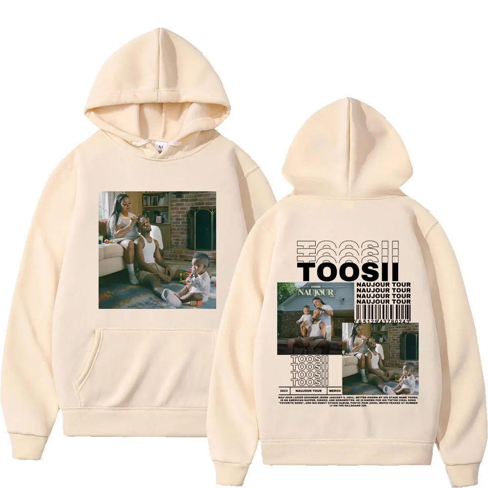 Двусторонняя Толстовка Rapper Toosii с принтом музыкального альбома мужские и женские
