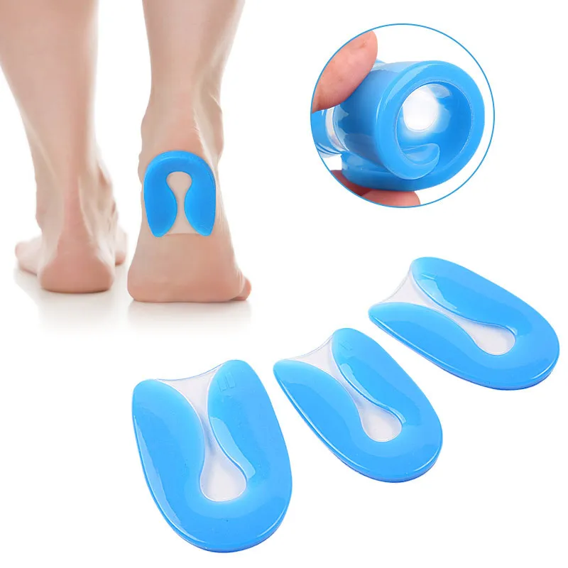 

1/2Pair Silicone Gel Insoles Heel Cushion Pad Relieve Foot Pain Plantar Fasciitis Protector Support Shoe Insoles Feet Care Pad