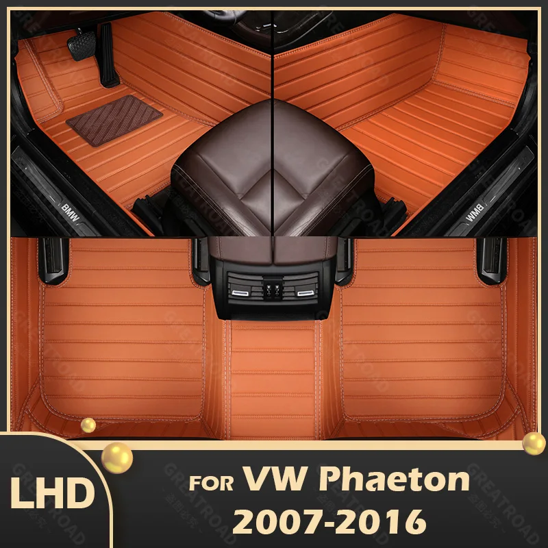 

MIDOON Car floor mats for Volkswagen Phaeton FIVE-SEAT 2007 2008 2009 2010 2011 2012 2013 2014 2015 2016 Custom auto foot Pads