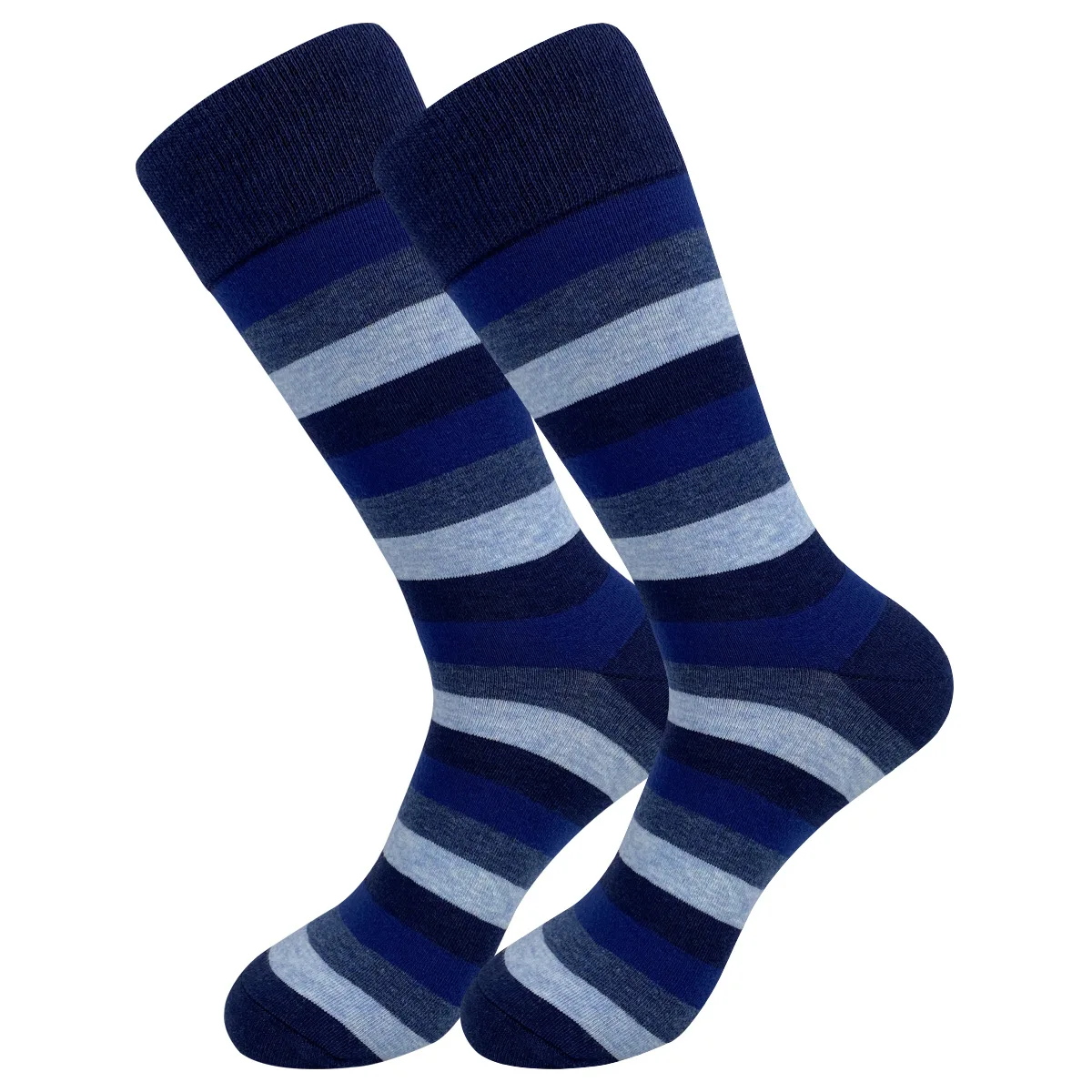 5 Pairs New Men's Plus Size Casual Cotton Middle Tube Socks Business Autumn and Winter Striped Plaid Men Dress Socks