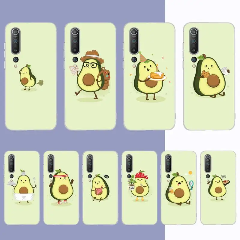 

Cute Cartoon Fruit Avocado Phone Case for Samsung S21 A10 for Redmi Note 7 9 for Huawei P30Pro Honor 8X 10i cover