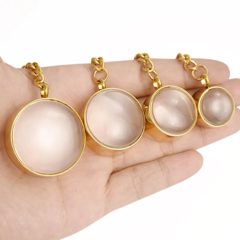 1 шт. открывающийся круглый стеклянный медальон из нержавеющей стали держатель