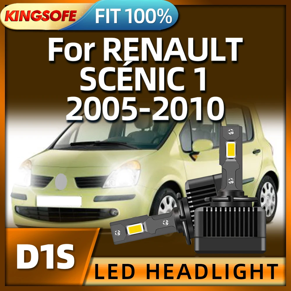 

KINGSOFE Led Headlight D1S Bulbs 45000LM 120W Car Lamp 6000K For RENAULT SCENIC 1 2005 2006 2007 2008 2009 2010