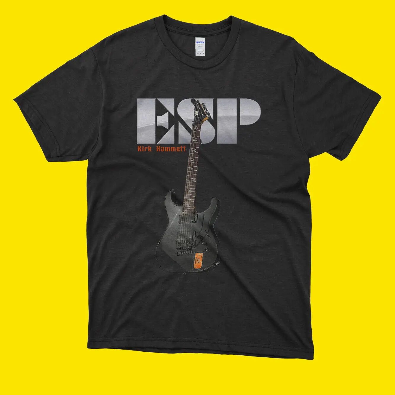 Ограниченная серия винтажных футболок Kirk Hammett Esp Guitar черный Размер от S до 5XL