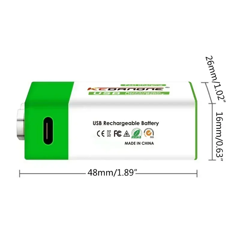 Фото НОВЫЙ литий-ионный аккумулятор 9 В, 12800 мАч, аккумуляторы Micro USB, литиевые батареи 9 В для мультиметра, микрофона, игрушки, пульт дистанционного управления, КТВ №4