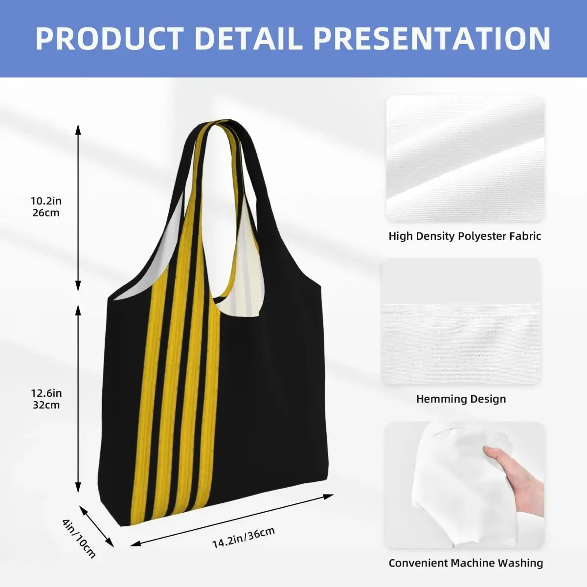 Сумки для покупок Captain экипировки Холщовая Сумка-тоут на ремне вместительный