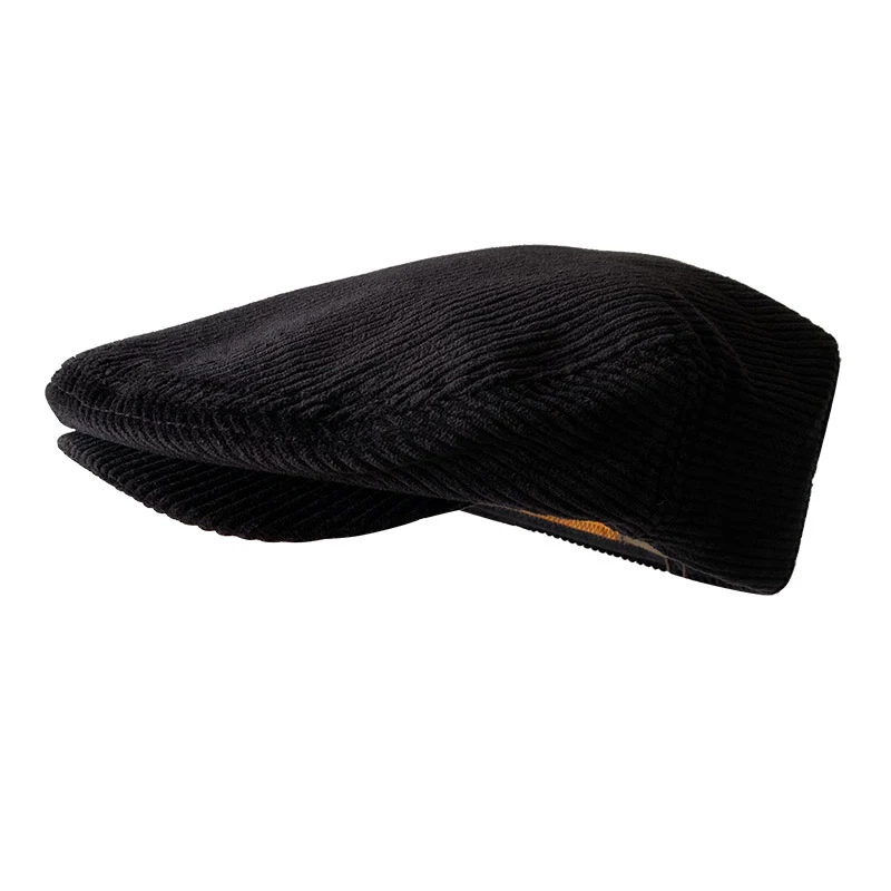 

2022 New Autumn Mens Hats Corduroy Newsboy Caps Outdoor Gorro Hombre Boina Berets Spring Fashion Black Flat Cap For Women BJM72