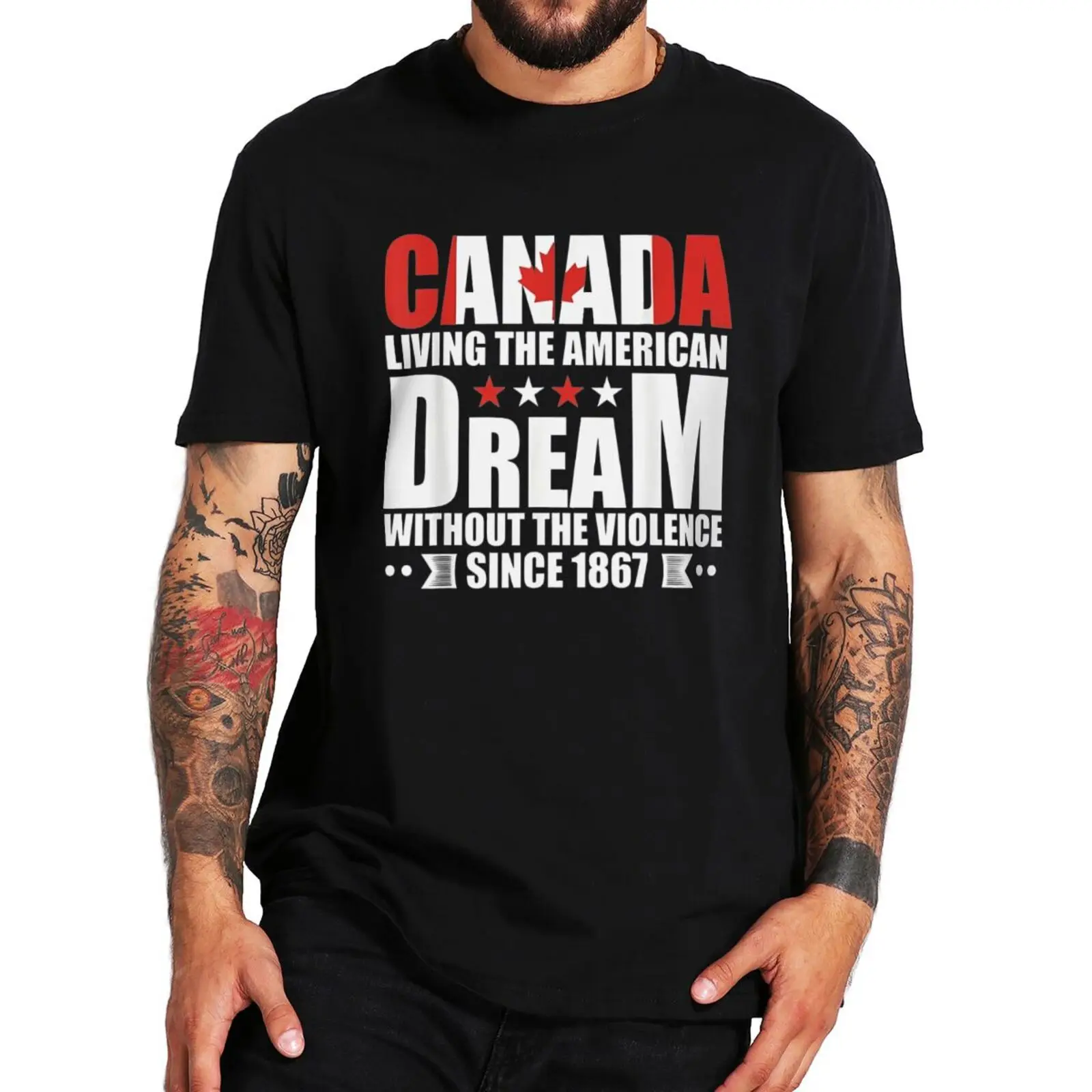 

Canada Living The American Dream Without The Violence T-shirt The Pentaverate Drama Fans Tee Summer 100% Cotton T Shirts