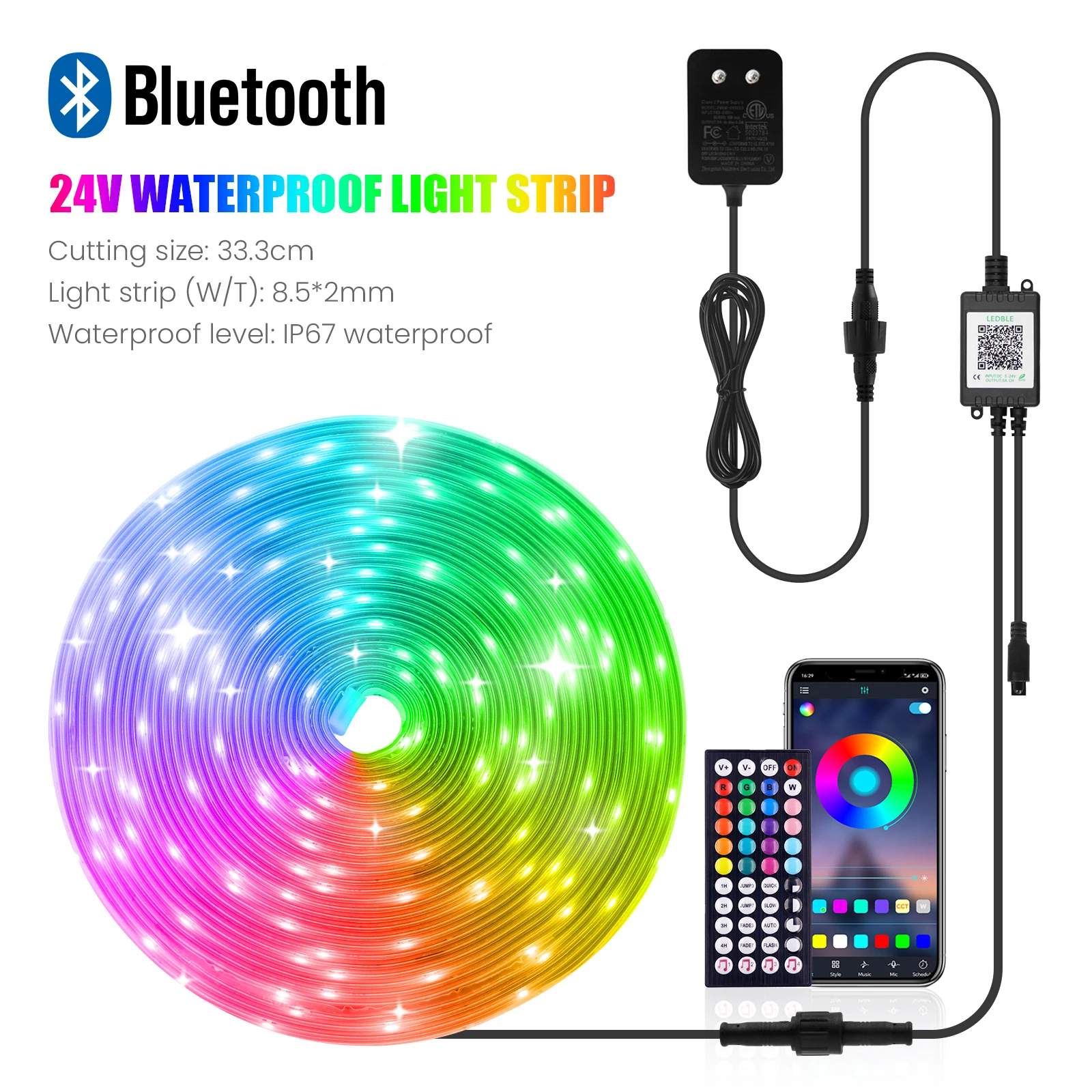 

RGB светодиодная лента XUNATA 24В 18/30 м