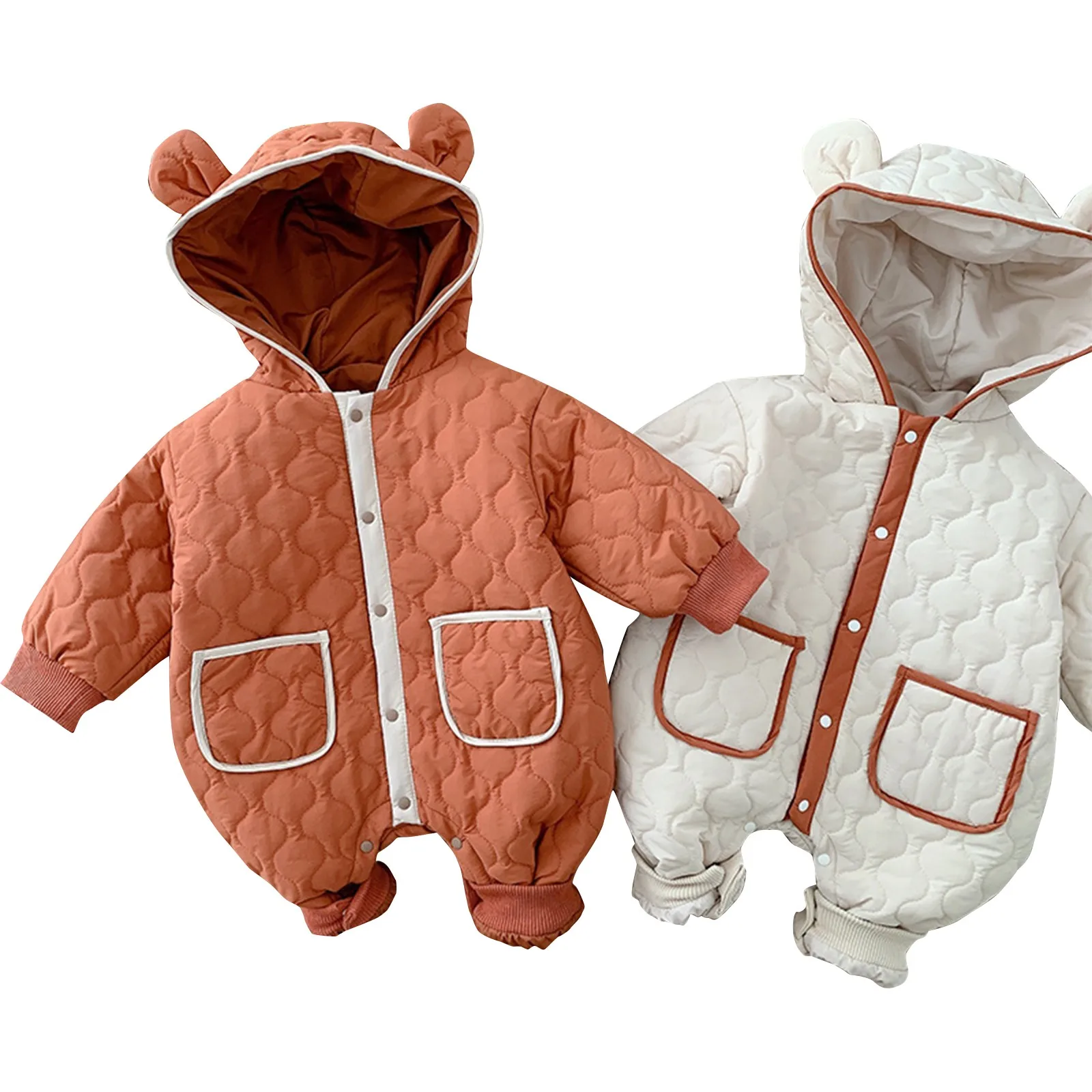 Зимняя теплая одежда для маленьких мальчиков и девочек осенняя Женская с длинным