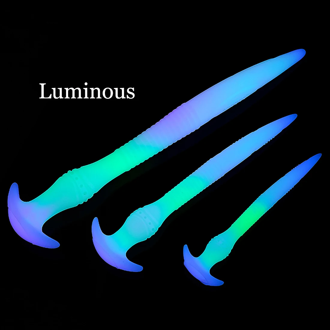 Жидкий силикон светящаяся анальная пробка большого размера фаллоимитатор