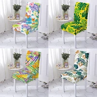 colorful floral print stretch chair cover high back dustproof home dining room decor chairs living room lounge chair desk chair