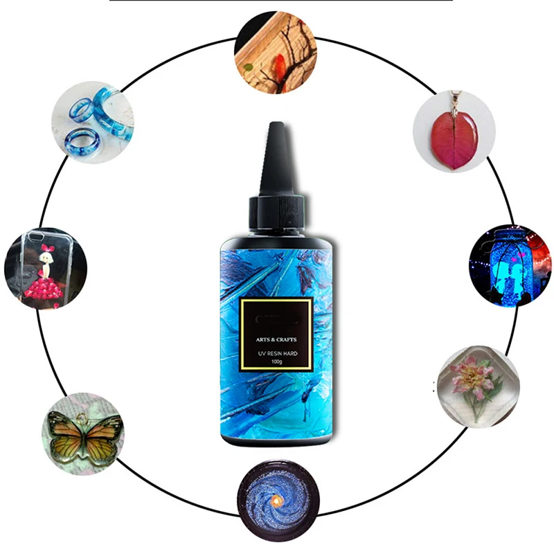 3 шт. самодельный клей УФ Смола Твердый акриловый Ультрафиолетовый прозрачный