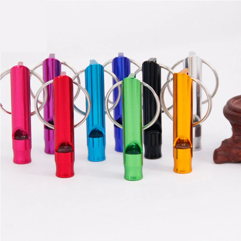 Sport Whistles Mini Survival Whistle Multifunction Keychain Aluminum Alloy Cheerleading Souvenir Outdoor Emergency Siren