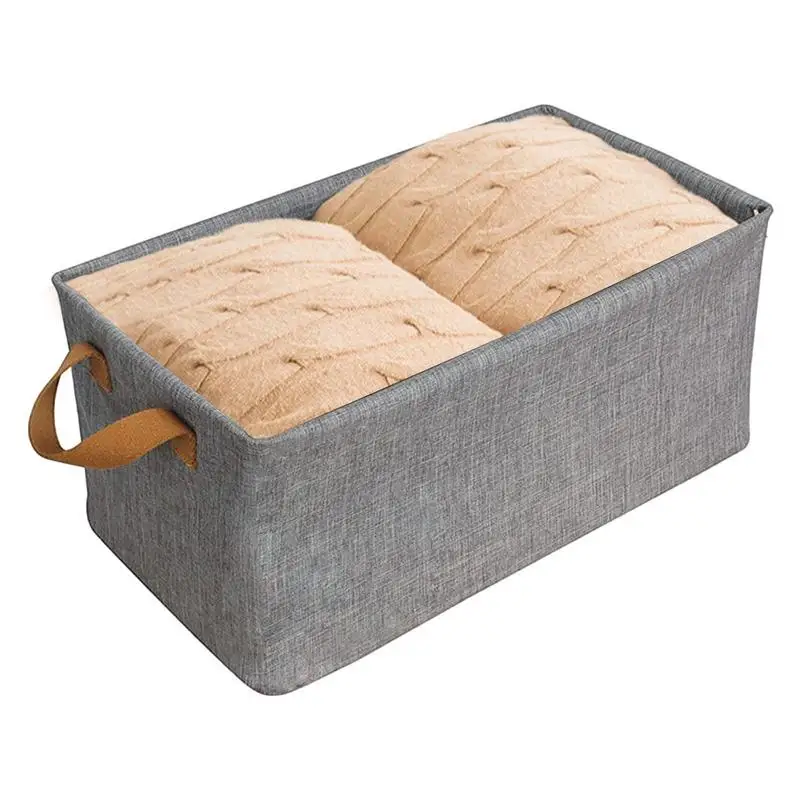 

Fabric Storage Bins Collapsible Storage Cubes With Handle Closet Boxes Large Toy Book Organizer Boxes Baskets For Organizing