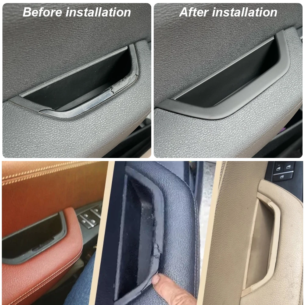 

Car Door Window Interior Handle Pull Cover Trim Front Left Side for BMW X3 F25 2011-2017& X4 F26 2011-2017 ABS Plastic