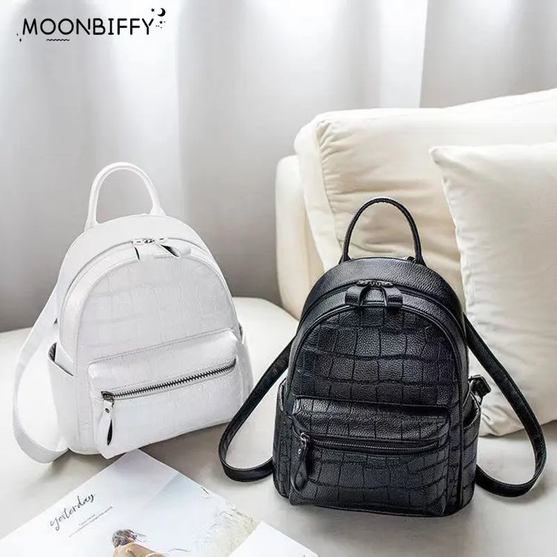 

Fashion Brand Backpack Women's New Leisure Small Bag Crocodile Pattern Fashion Versatile Women's Bag Travel Small Backpack