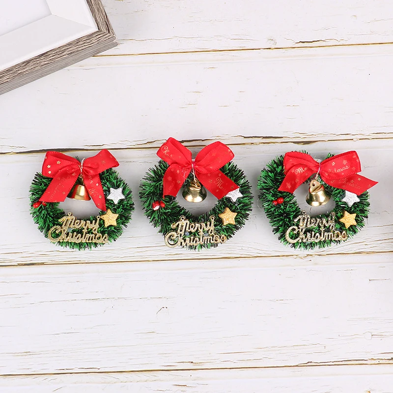 

1PCS 1:12 1:6 Dollhouse Miniature Christmas Garland Wreath Model For Doll House Christmas Decor Toy Children Toys Gift For Kid