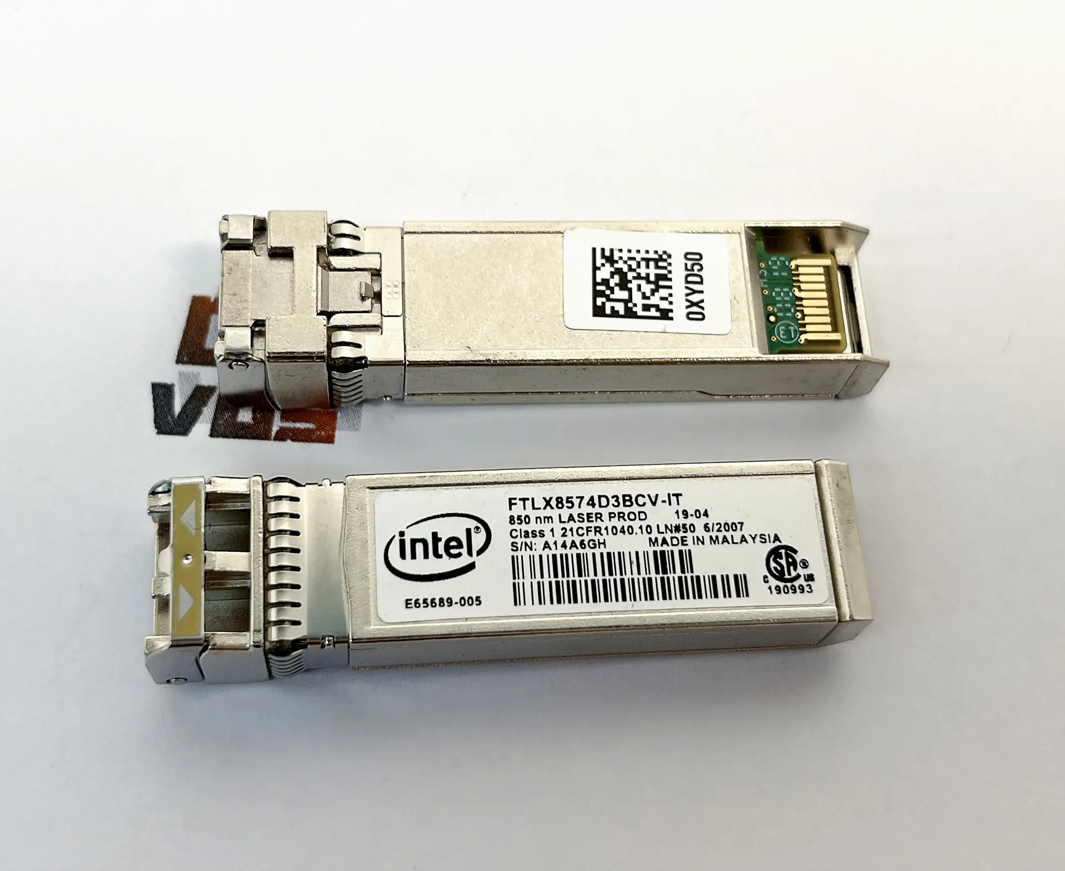 GENUINE10G SFP SR INTEL 10GB SR SFP DELL Y3KJN 0Y Intel FTLX8574BCV-IT SFP+SR/SW 10Gb/s 850nm Multimode SFP+ Transceiver