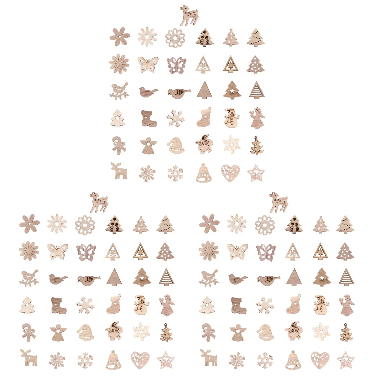 

Деревянные украшения для новогодней елки, кусочки, украшение, подвеска, натуральный орнамент, украшения «сделай сам», декоративные ремесле...