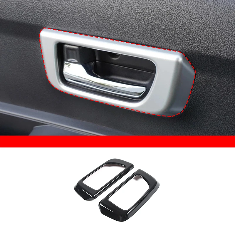 

For Daihatsu Atrai 2022 Car interior door bowl decorative frame sticker ABS carbon fiber/piano black/bright light accessories