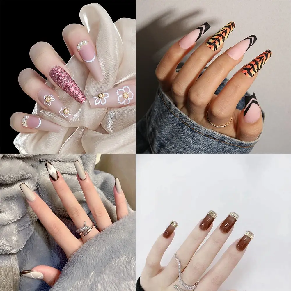 

24pcs/Box Ballerina Full Cover Manicure Tool Detachable Nail Tips Coffin False Nails Fake Nails Wearable
