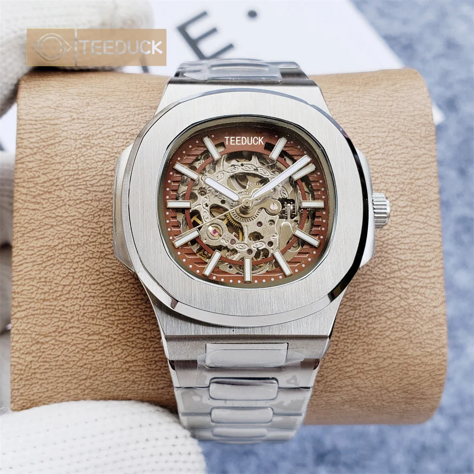 

Mechanical Watch AAA Men Wristwatch Waterproofing Luxury band Luminous Tourbillon Patek Stainless Steel Automatic Hollow