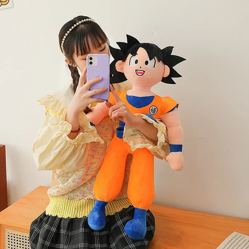 90 см аниме Dragon Ball Son Goku плюшевая игрушка Super Saiyan Kakarotto мягкие плюшевые куклы
