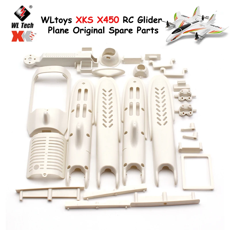 

WLtoys XKS X450 RC Glider Plane Spare Parts X450-0021 Plastic Shell Parts Set Motor Base Bracket Group Plastic Parts Gts
