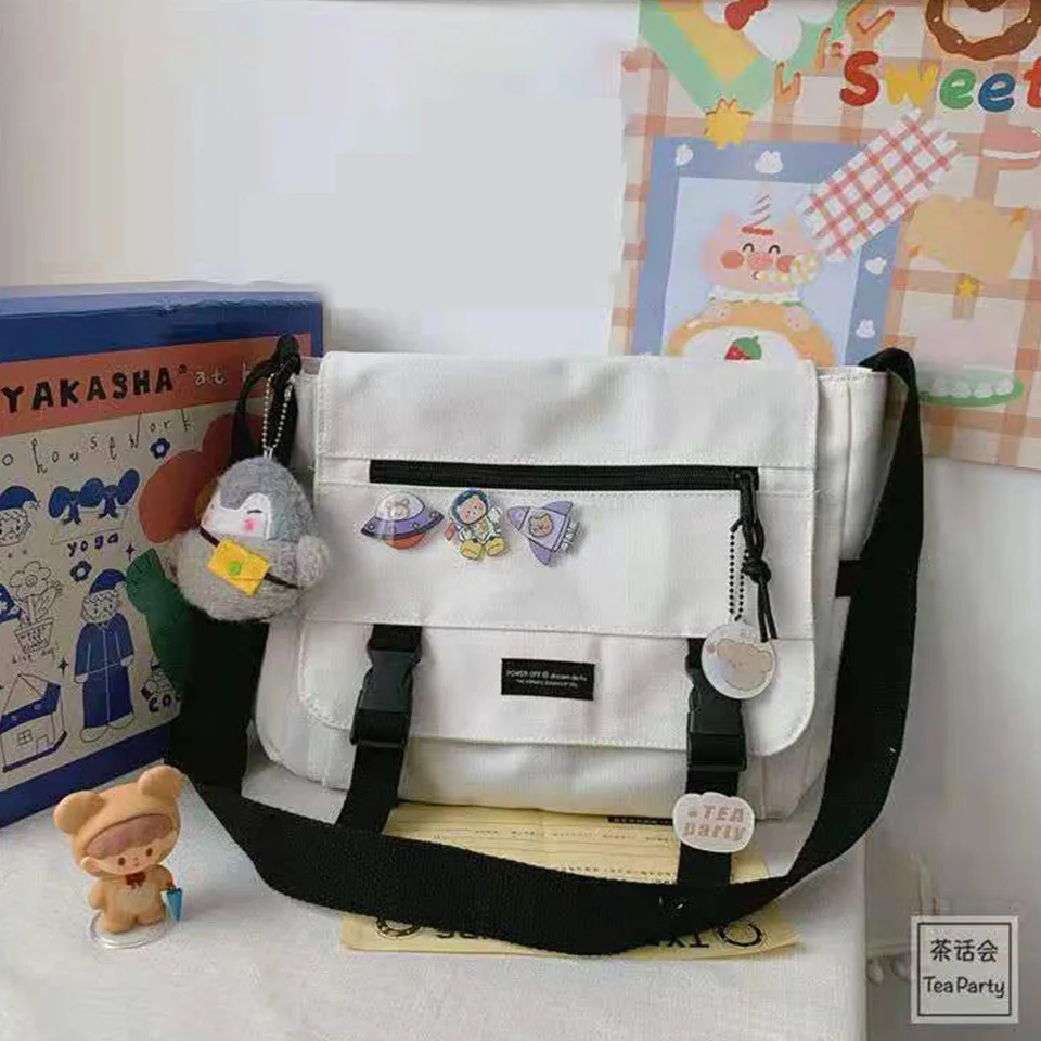 Fashion Korean Handbags Men'S And Women'S Functional Cross Body Bags Large Capacity Tooling Messenger Bag Student Schoolbag M887