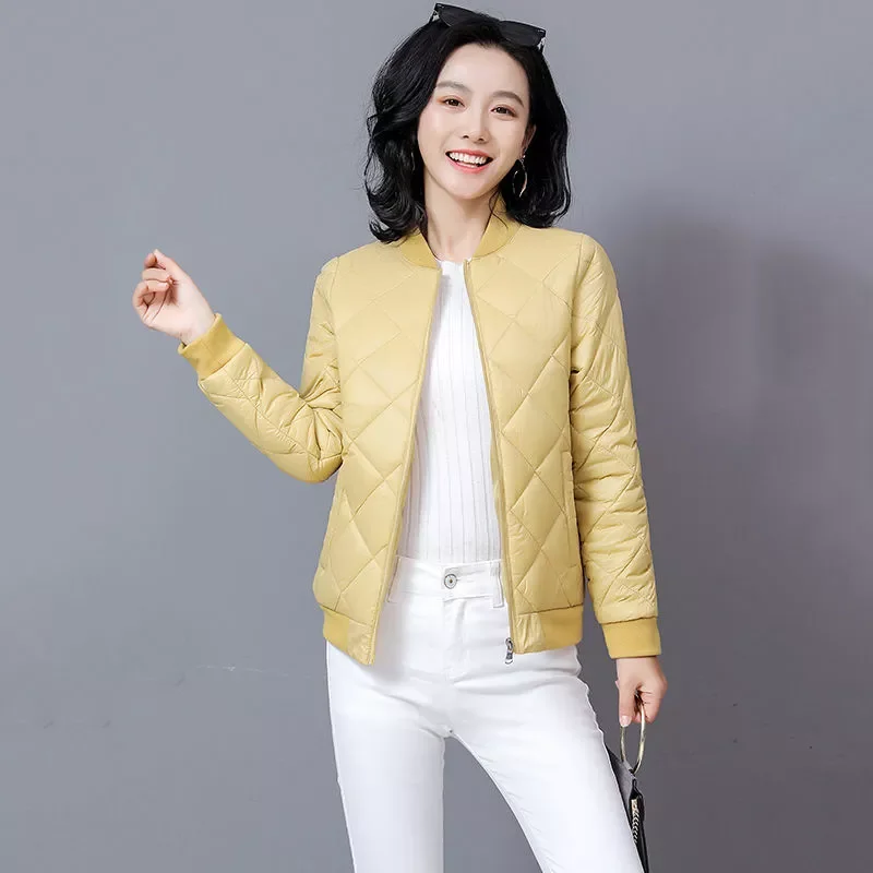 New2022 Thin Filling Cotton Jacket Spring And Autumn Casual Style Woman Parkas Female Coats