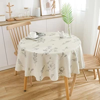 home round tablecloth cotton hemp birthday tablecloth waterproof oil proof and anti scalding table mat living room decoration