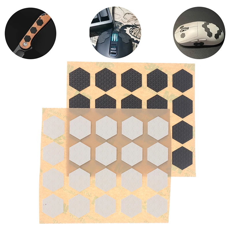 

20Pcs/sheet Hotline Games Mouse Grip Tape DIY Mouse Side Stickers Sweat Resistant Anti-slip Pads for Gaming Mouse