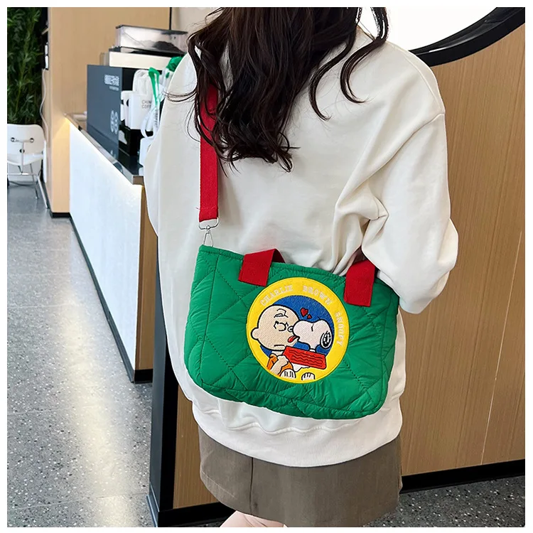 Новинка милая Наплечная Сумка snoнакидка Женская вместительная сумка-тоут