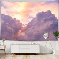 large natural cloud forest wall tapestry hippie mountain road flower landscape tapestries wall hanging art home decor ceiling
