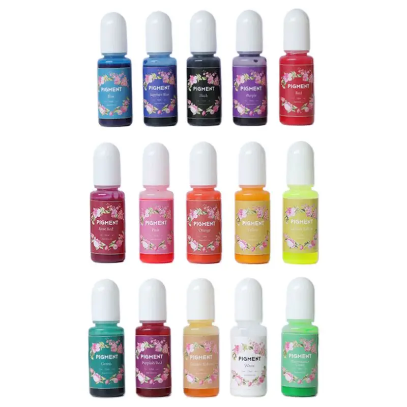 

10x Epoxy Resin Pigment Non-Toxic UV Epoxy Resin Dye Liquid for UV Resin Coloring Resin Jewelry Making Art Paint Crafts