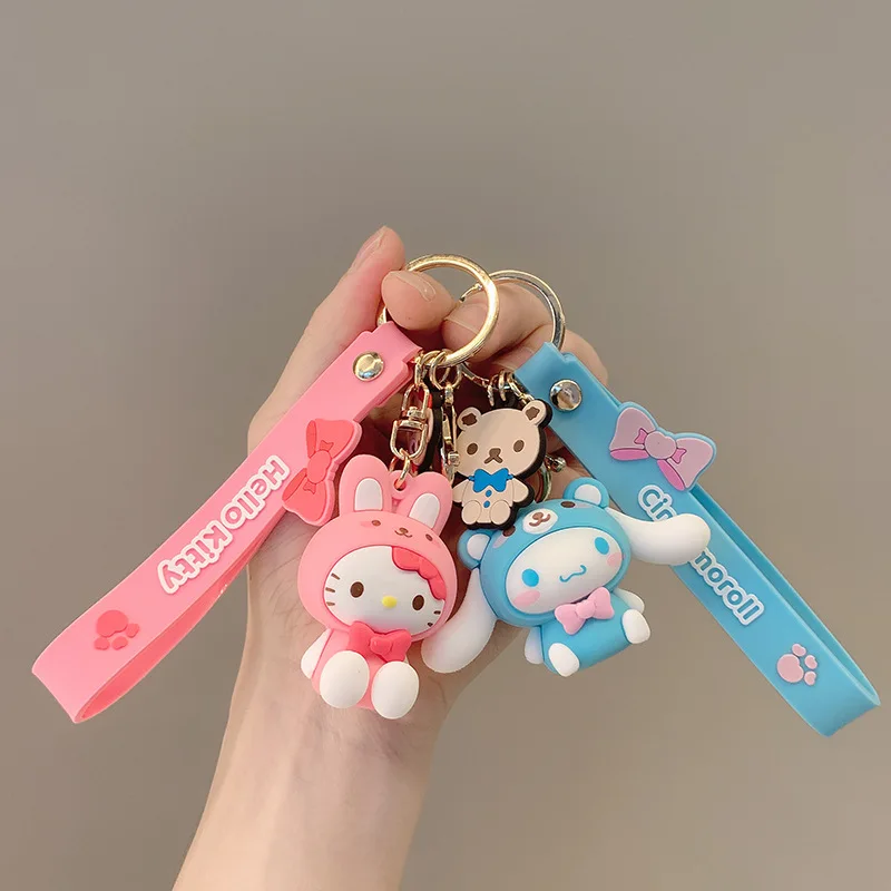 

Милый мультяшный брелок Sanrio Cinnamoroll с подвеской, брелок для ключей, брелок для автомобиля, брелок для сумки, подвесные украшения, детские пода...