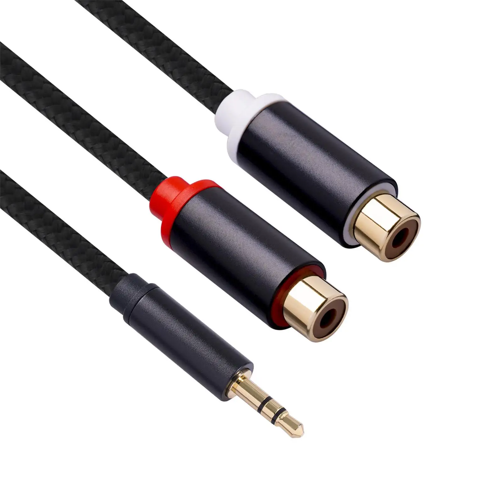 12-дюймовый стерео аудио кабель Plug and Play алюминиевая фольга оплетенный