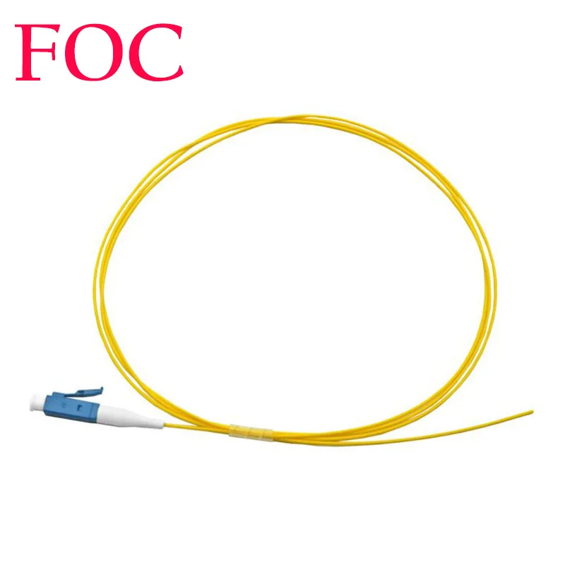 

50Pcs FTTH Solutions LC UPC Simplex SM 9/125 Pigtail 0.9mm LSZH Yellow Fiber Optic Pigtail, 1.5 Meter